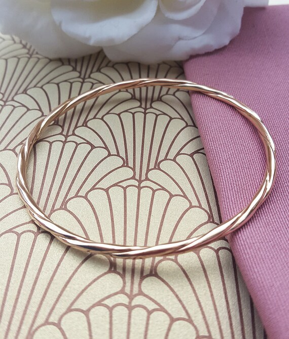 solid gold slave bangle