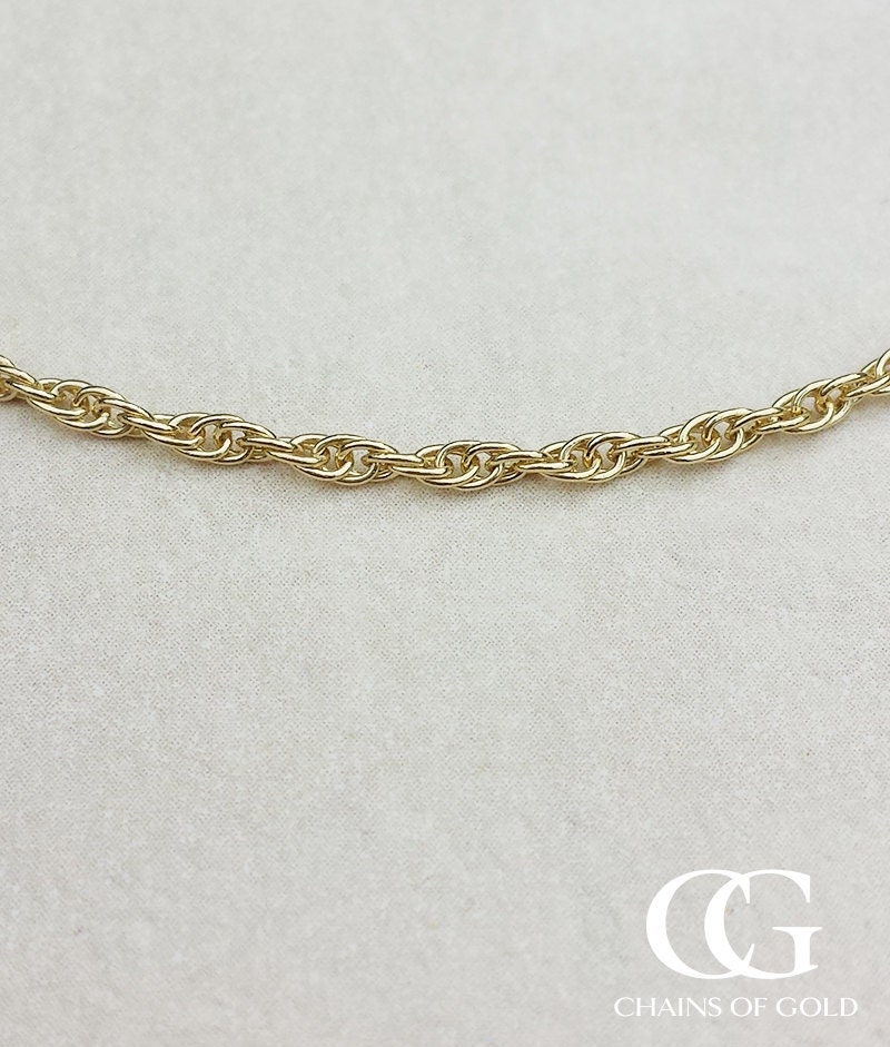 STERLING SILVER PRINCE OF WALES 16 18 20 22 24 1.3MM ROPE LINK PENDANT NECKLACE STERLING SILVER PRINCE OF WALES 16 18 20 22 24 1.3MM ROPE LINK PENDANT NECKLACE