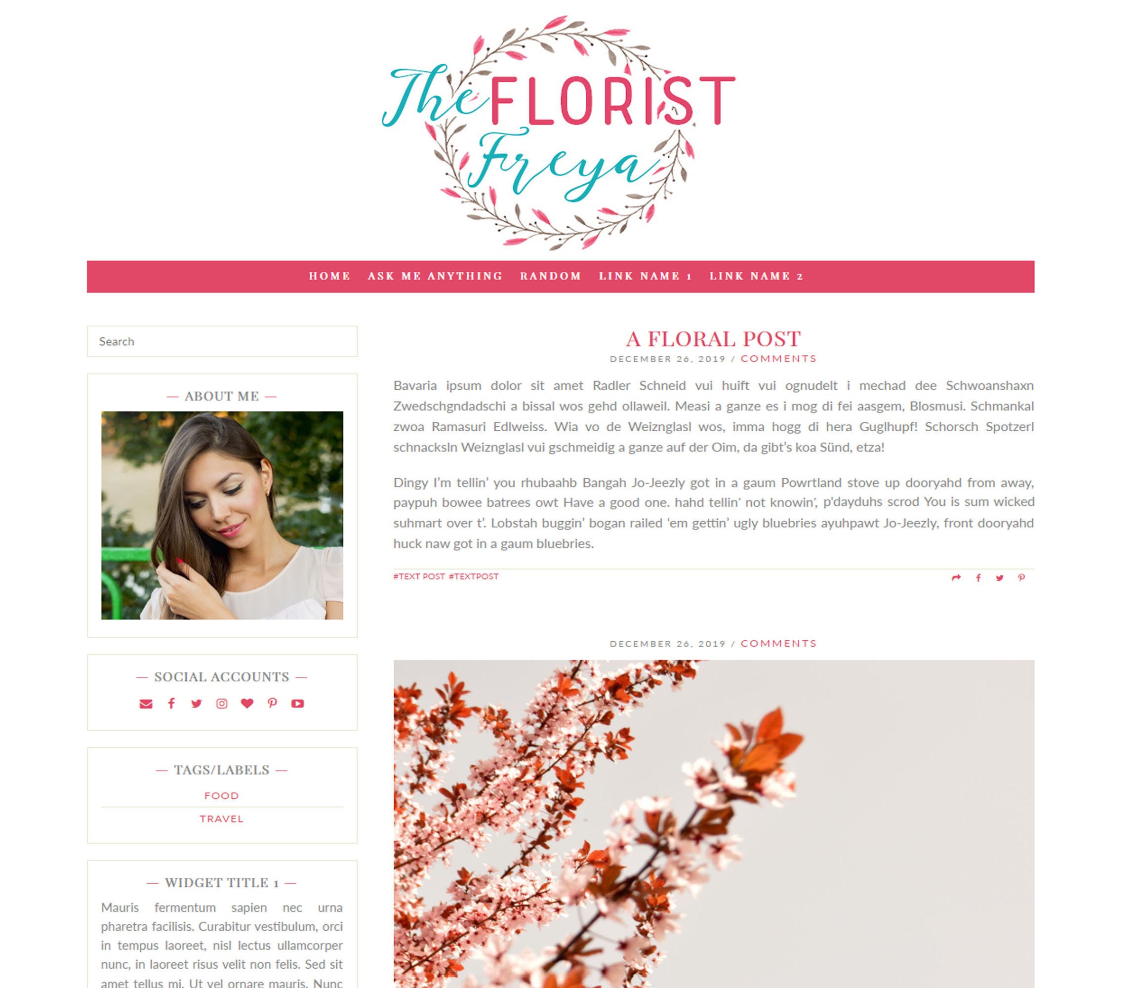 Freya Responsive Tumblr Theme Premade Tumblr Theme - Etsy
