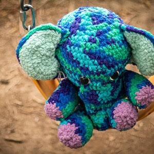 Crocheted Hatching Elephant Stuffie