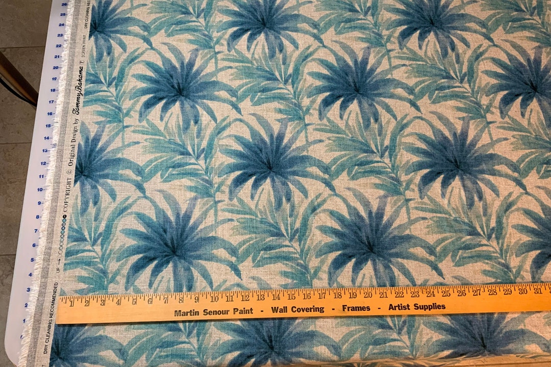 Tommy Bahama Balmy Days Riptide Fabric by the Yard, Shades of Blue and