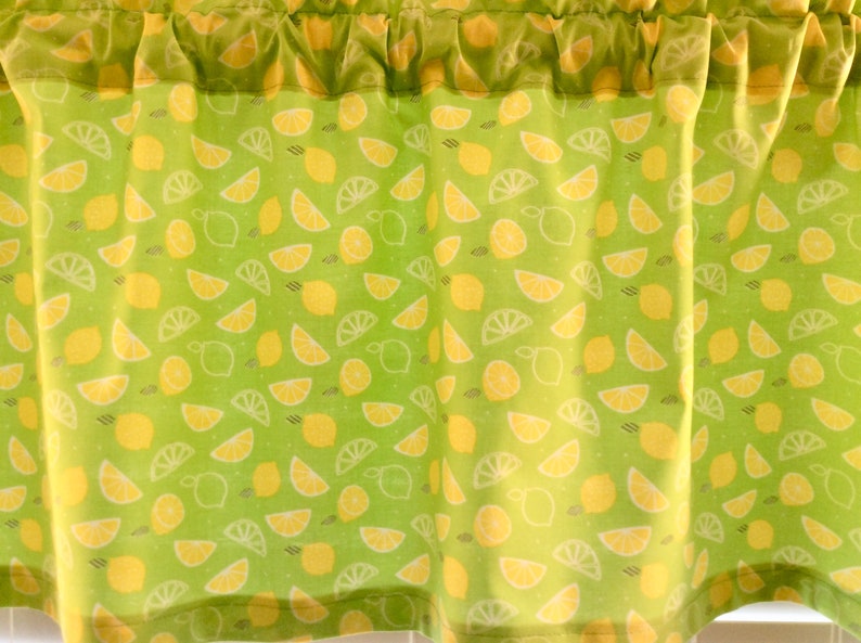 Stunning lime green window valance Lemon Window Valance With Lemons And Limes On Lime Green Fabric