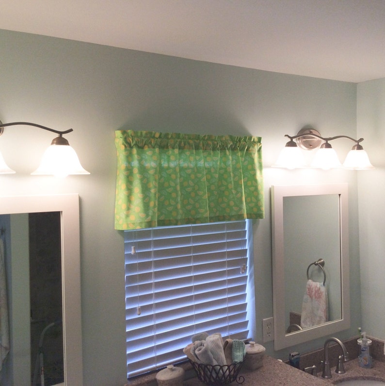 Lemon Window Valance With Lemons and Limes on Lime Green Etsy UK
