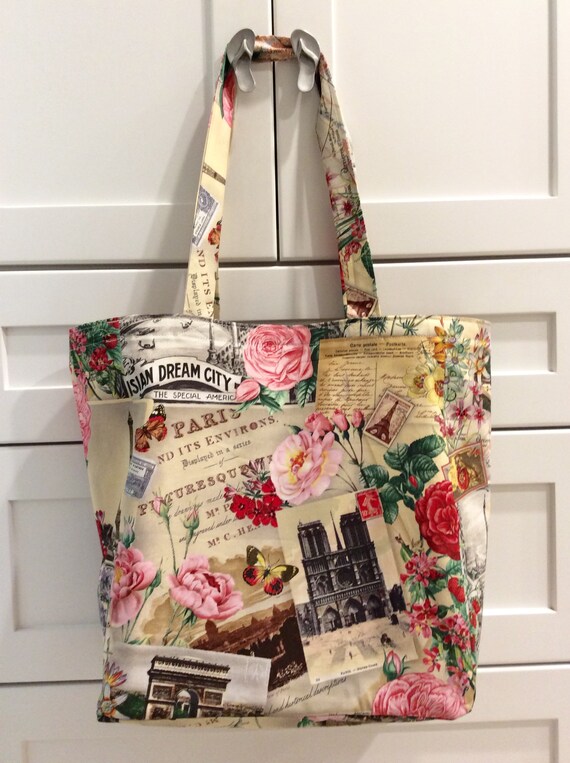 Paris Theme Tote bag Market Bag Reusable Grocery Bag | Etsy