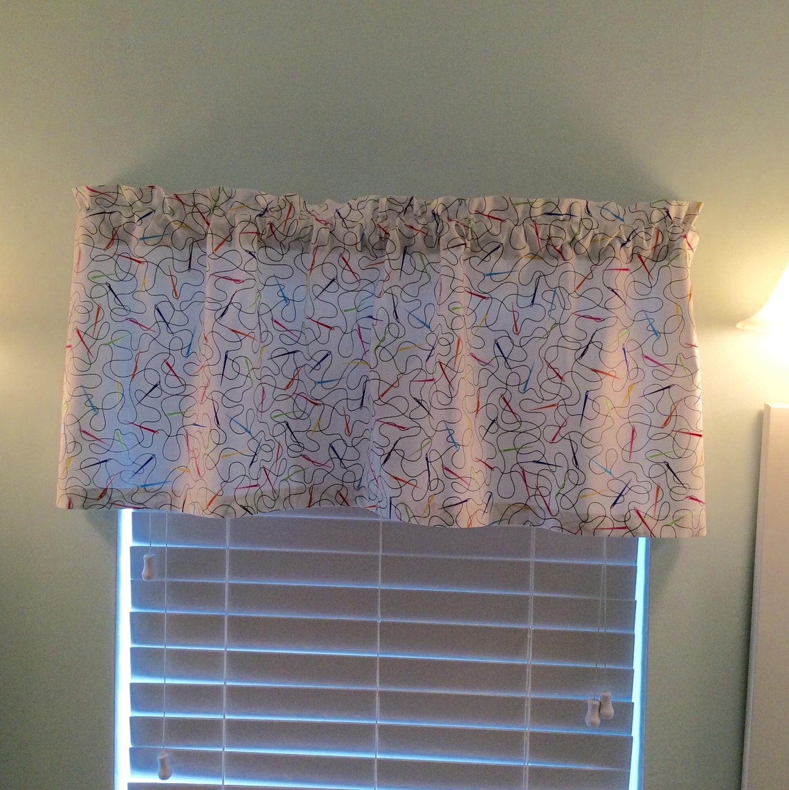 Needles and Thread Sewing Theme Window Valance Etsy