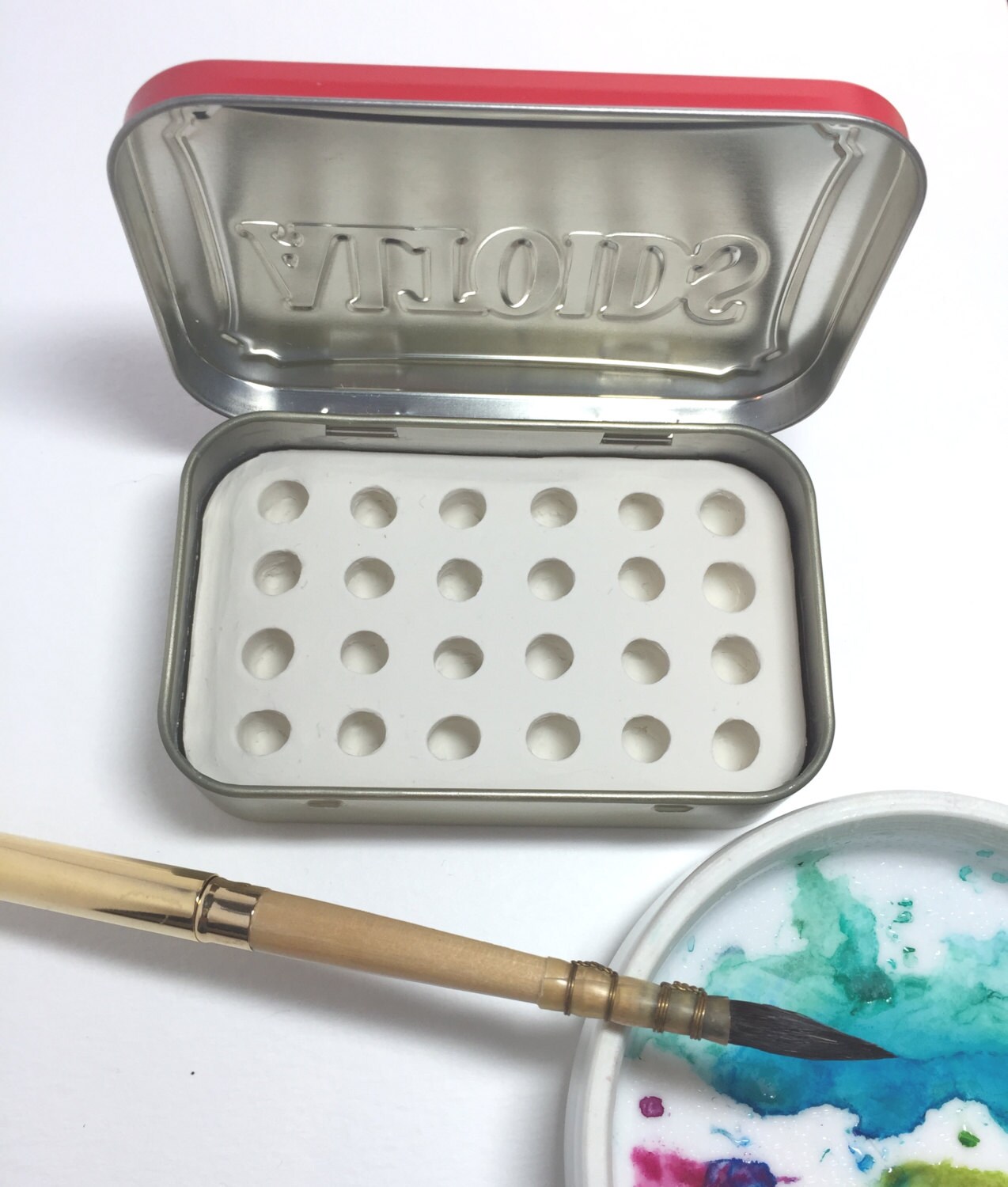 Altoids Tin Watercolor Set 24 wells Empty Etsy