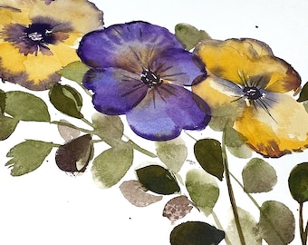 DIGITAL ONLY- Pansy Watercolor Worksheets on YouTube