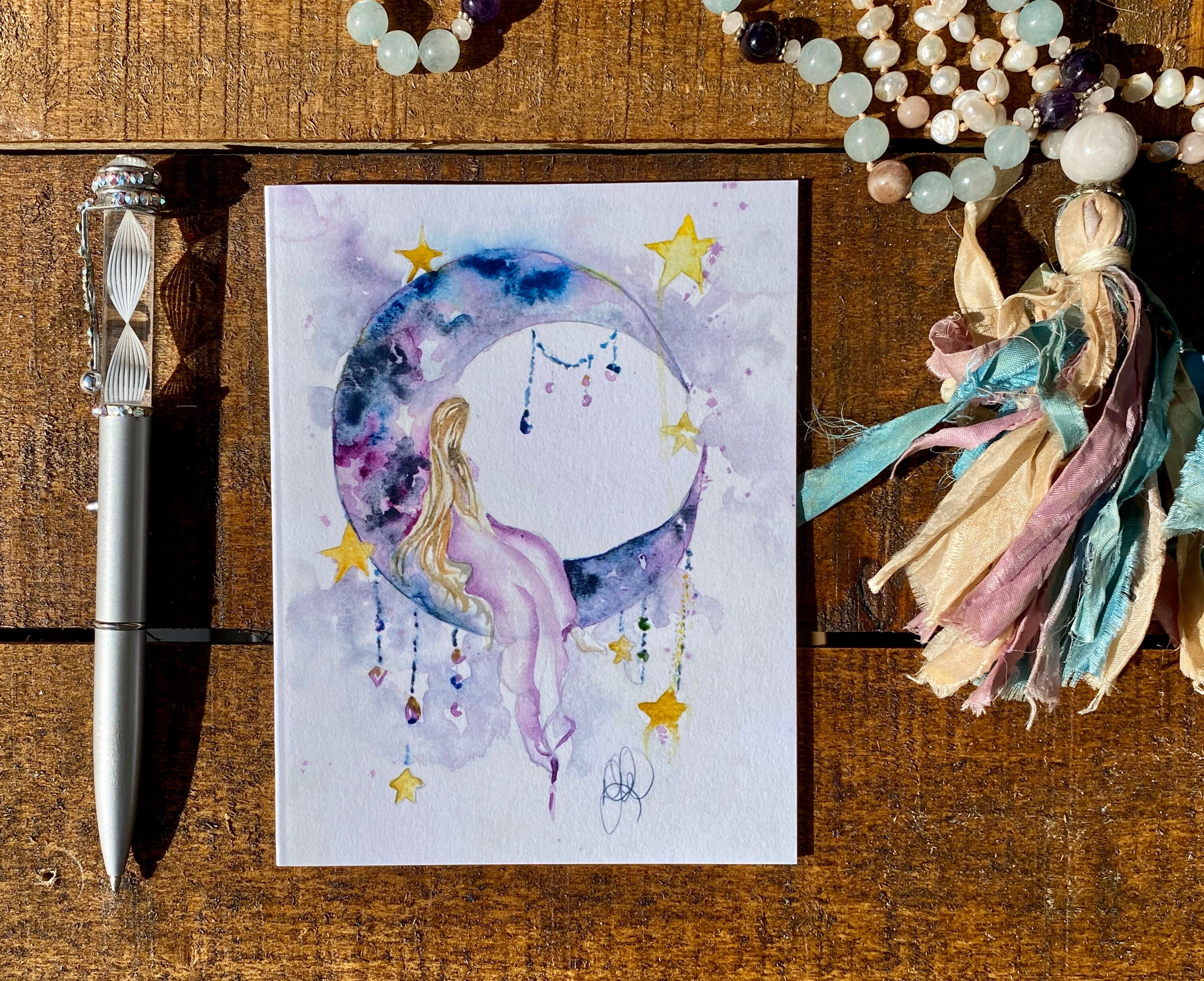 Crystals / cards gift set / cards set / stationery / Etsy