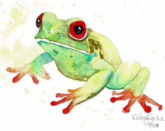 DIGITAL ONLY- Frog Watercolor Worksheets on YouTube