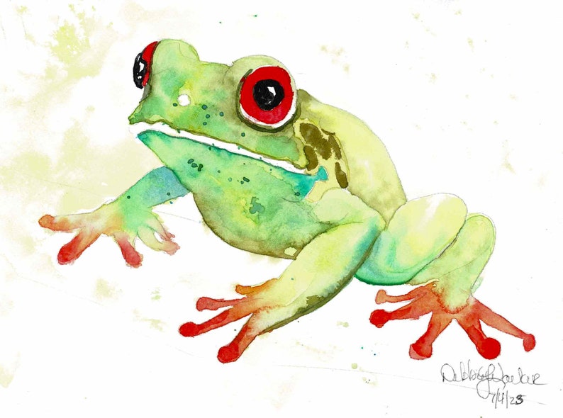 DIGITAL ONLY Frog Watercolor Worksheets on YouTube image 1