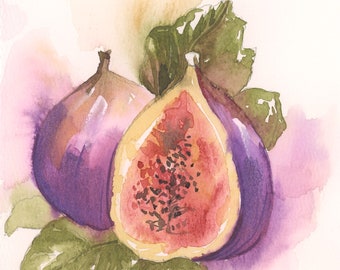 DIGITAL ONLY- Fig Watercolor Worksheets on YouTube