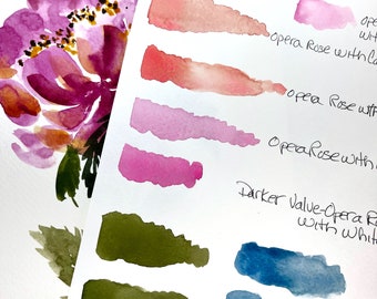 DIGITAL ONLY- Favorite Peony Watercolor Worksheets on YouTube