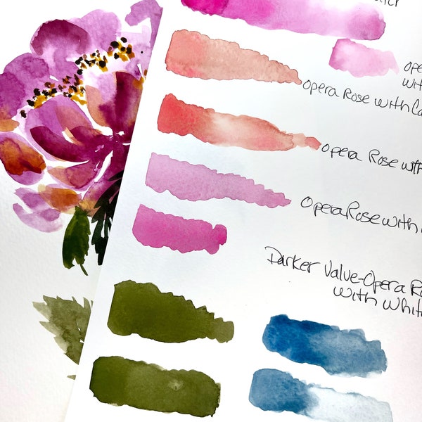DIGITAL ONLY- Favorite Peony Watercolor Worksheets on YouTube