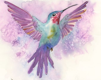 DIGITAL ONLY- Hummingbird 2 Watercolor Worksheets on YouTube