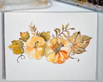 DIGITAL ONLY- Autumn Pumpkins Watercolor Worksheets on YouTube