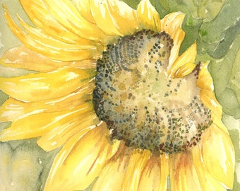 Sunflower Painting / Home Decor / Tuscan Decor / Floral Wall Art