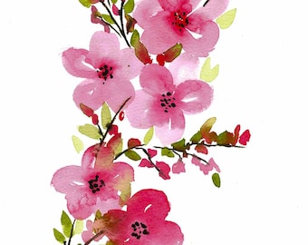 DIGITAL ONLY- Cherry Blossoms  Watercolor Worksheets on YouTube