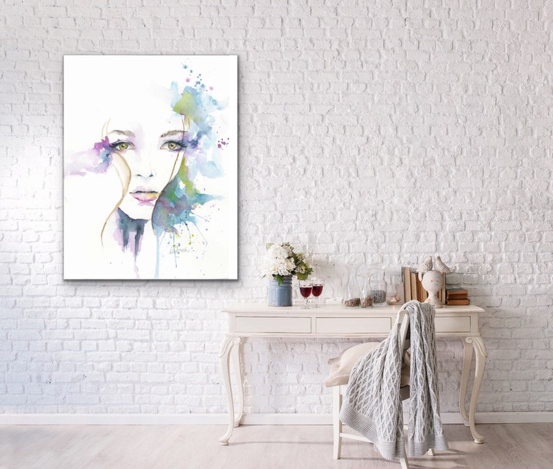 Boho Art print / unframed Blue Wall Art / Empowering Art Etsy