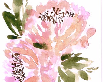 DIGITAL ONLY- Peony Watercolor Worksheets on YouTube