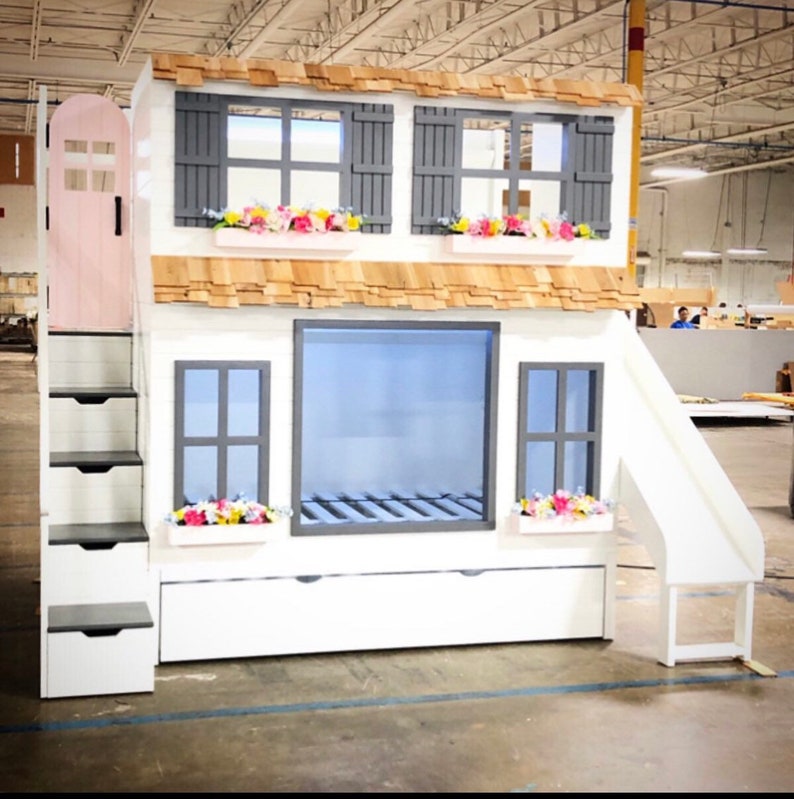 Layla's Ultimate Bunk Bed with LED lights Storage Etsy