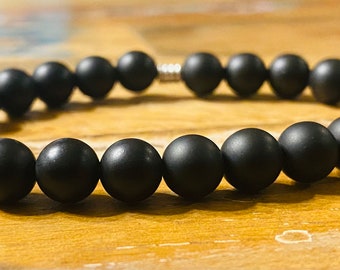 Bracelet en onyx naturel en pierre précieuse