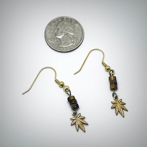 Marijuana leaf earrings
