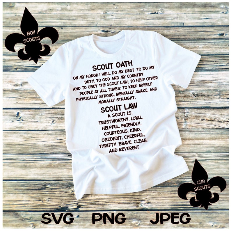 Download Scout Oath and Scout Law Comes with Boy and Cub Fleur de ...