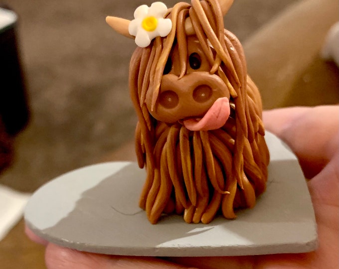 Highland Cow Edible Image Cookie Edible Image Fluffy Cow Etsy