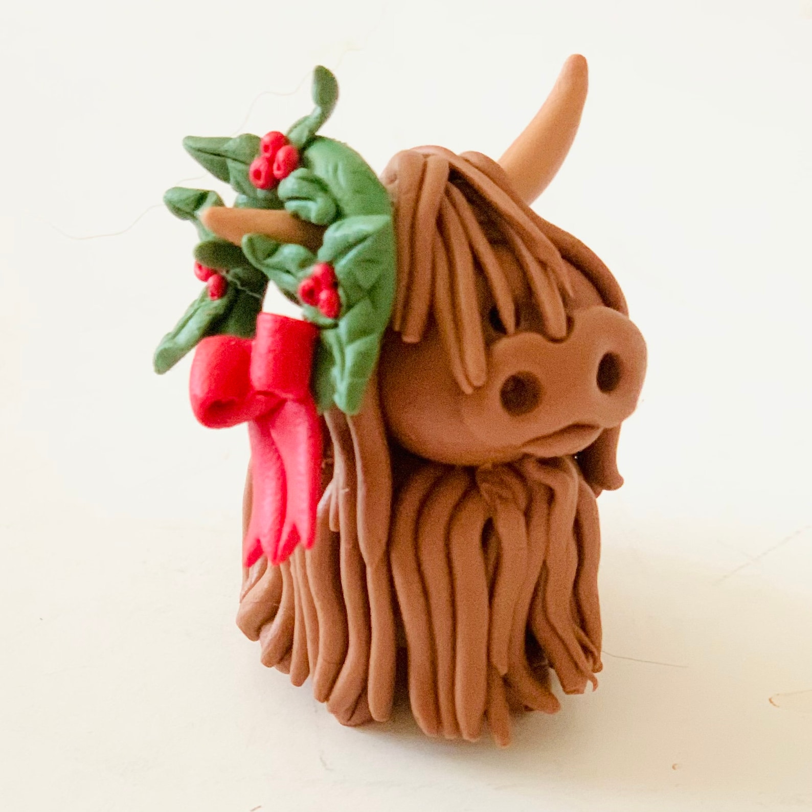 Single Cute Highland Cow Christmas 3d Tree or Standing Etsy