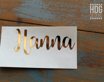 Name Decal - Gold Name Decal - Gold Foil Name Decal - Name Sticker - Monogram decal - Yeti decal - Yeti Sticker - RTIC decal - Wedding decal