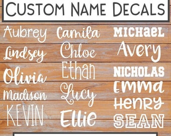 Name Decal - Vinyl Name decal - Personalized Name Decal - Name Sticker - Tumbler Name Sticker - Yeti Name decal - Car Decal - Laptop decal