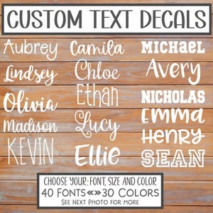 Custom Vinyl Decal - Vinyl Text decal - Custom Car Decal - Name Decal - Name Sticker - Car Decal - Laptop decal - Custom Name Sticker