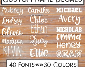 Custom Decal - Any Text, Name or Phrase - Car Decal - Custom Sticker - Vinyl Decal - Vinyl Sticker - Laptop decal - Personalized sticker