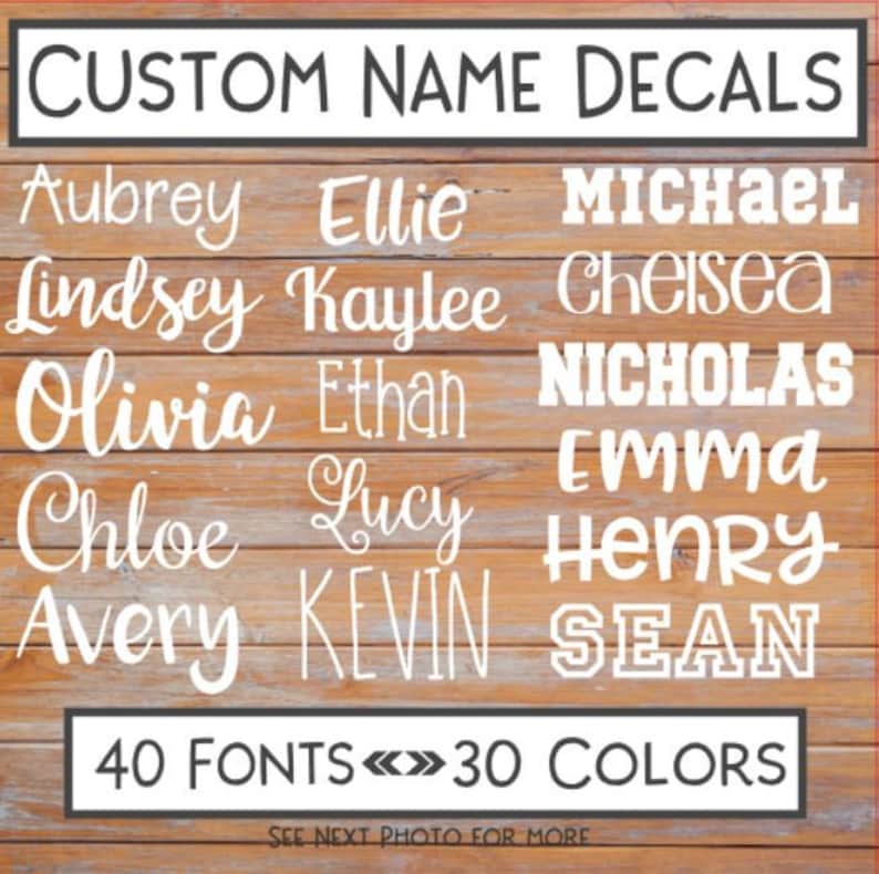 Name Decal Vinyl Name Decal Personalized Name Decal Name Etsy