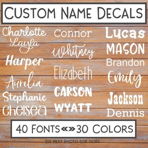Name Decal Name Sticker Vinyl Decal Vinyl Sticker Laptop Decal Stanley decal Yeti Decal Car Sticker Computer decal Sticker image 2