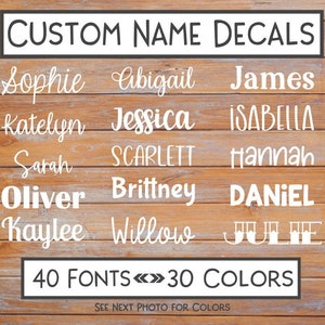 Name Decal Name Sticker Vinyl Decal Vinyl Sticker Laptop Decal Stanley decal Yeti Decal Car Sticker Computer decal Sticker image 3