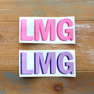 Two-Color Shadow Monogram Vinyl Decal Sticker