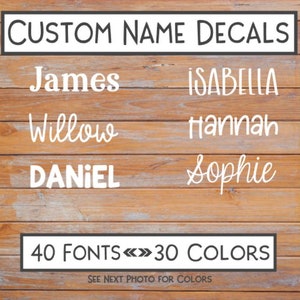 Name Decal Two Color Name Decal Vinyl Decal Word Decal Name Sticker Yeti Decal RTIC decal Monogram Name Car decal decals image 4