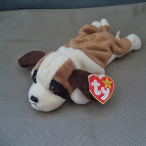 Vintage Ty Beanie babies ,1996 Bernie the St Bernard  ,P .V.C  pallets , Stuffed amimal, ,Janetjcrafts