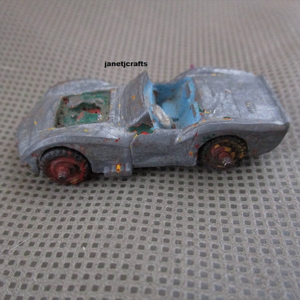 Vintage Midge toys die cast toy car ,Silver , Toy's from the 1960's ,Miniature Toy , janetjcrafts