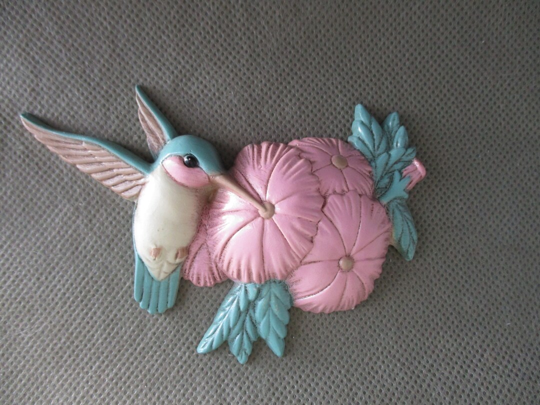 Vintage Homco Home Interior,burwood Humming Bird, Wall Décor, Homco