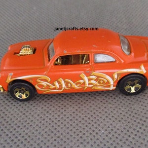 Vintage 2000 Hot Wheels, 1:64 Diecast ,Shoe Box Series, Orange Graffiti Dragster Race Car JanetJcrafts