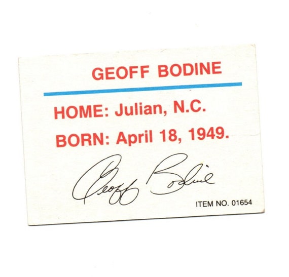 Vintage Racing Champions Trading Cards ,geoff Bodine # 01654