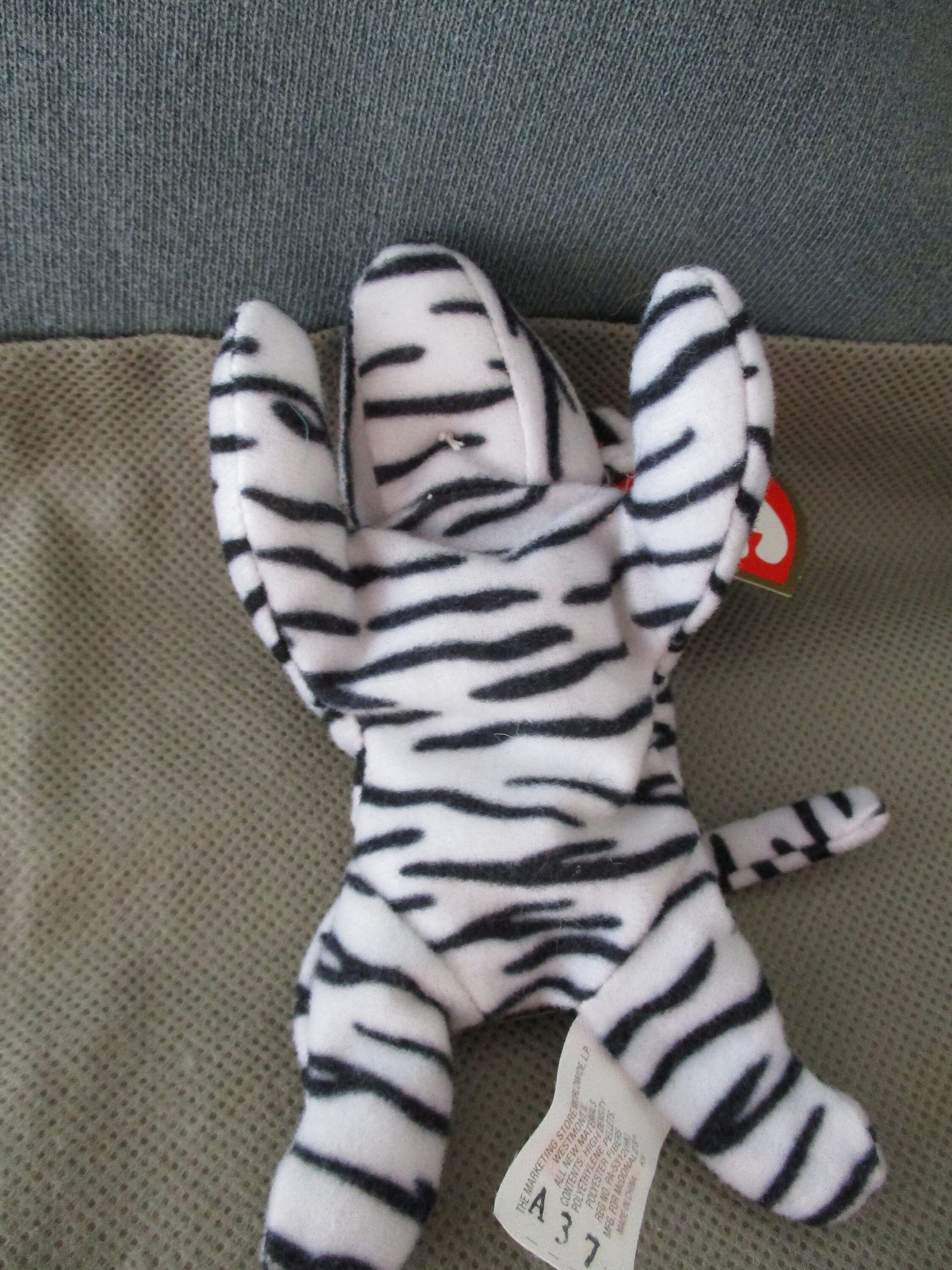 Vintage Ty Teenie Beanie Babies Blizz the white Tiger, 1993 Ty McDonald's,  juguete de comida rápida Tiger animal de peluche blanco y negro  janetjcrafts -  México