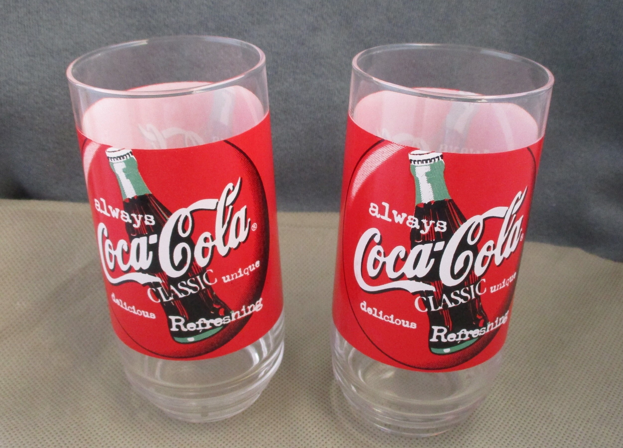 Vintage 1997 Coca Cola Glasses, 