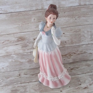 Vintage Homco Victorian lady Figurine  Home interior # 1452  1980&#39;s Camille victorian lady  Collectible figurine JanetJcrafts