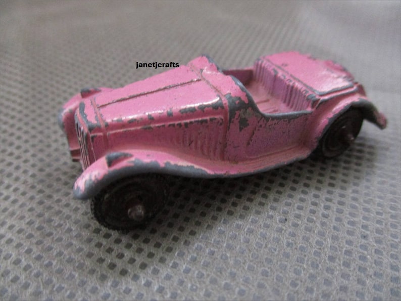 Toys from the 1960/'s 1960,s toy car Vintage toy Mercedes Pink toy cars Tootsie toy Die-cast toy car