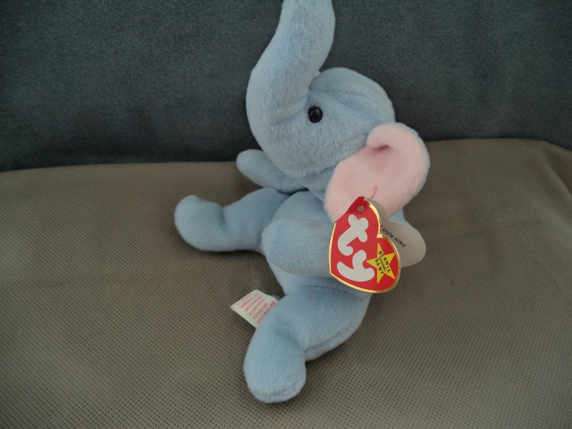 Ty Beanie Babies Light Blue Elephant 1995 Ty Beanie Babies Etsy