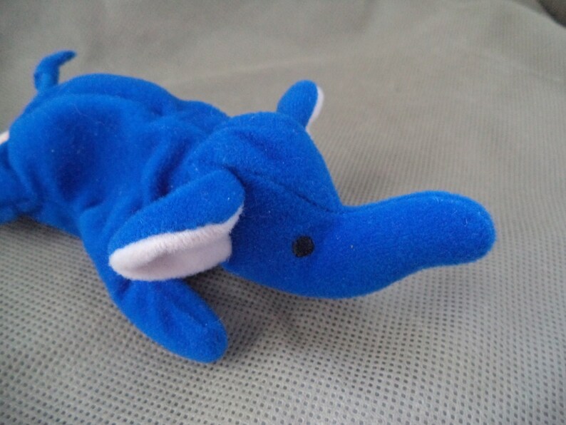 dark blue elephant beanie baby