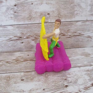 Vintage McDonald&#39;s Happy meal toy ,1990&#39;s Peter Pan action figure  ,Peter Pan on raft ,janetjcrafts